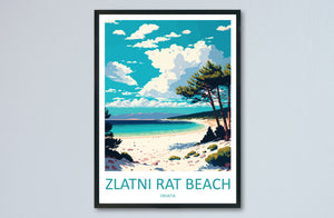 Zlatni Rat Beach Travel Print