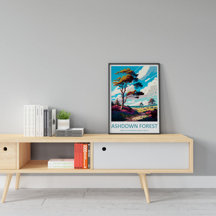 Ashdown Forest Travel Print Wall Art Ashdown Forest Wall Hanging Home Decoration Ashdown Forest Gift Art Lovers Wall Art