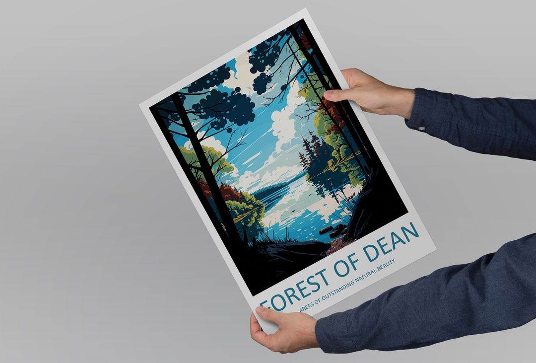 Forest Of Dean Travel Print Wall Art Forest Of Dean Wall Hanging Home Decor Forest Of Dean Gift Art Lovers Wall Art ANOB Travel Art