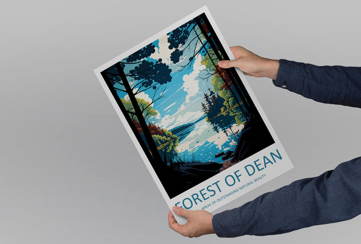 Forest Of Dean Travel Print Wall Art Forest Of Dean Wall Hanging Home Decor Forest Of Dean Gift Art Lovers Wall Art ANOB Travel Art