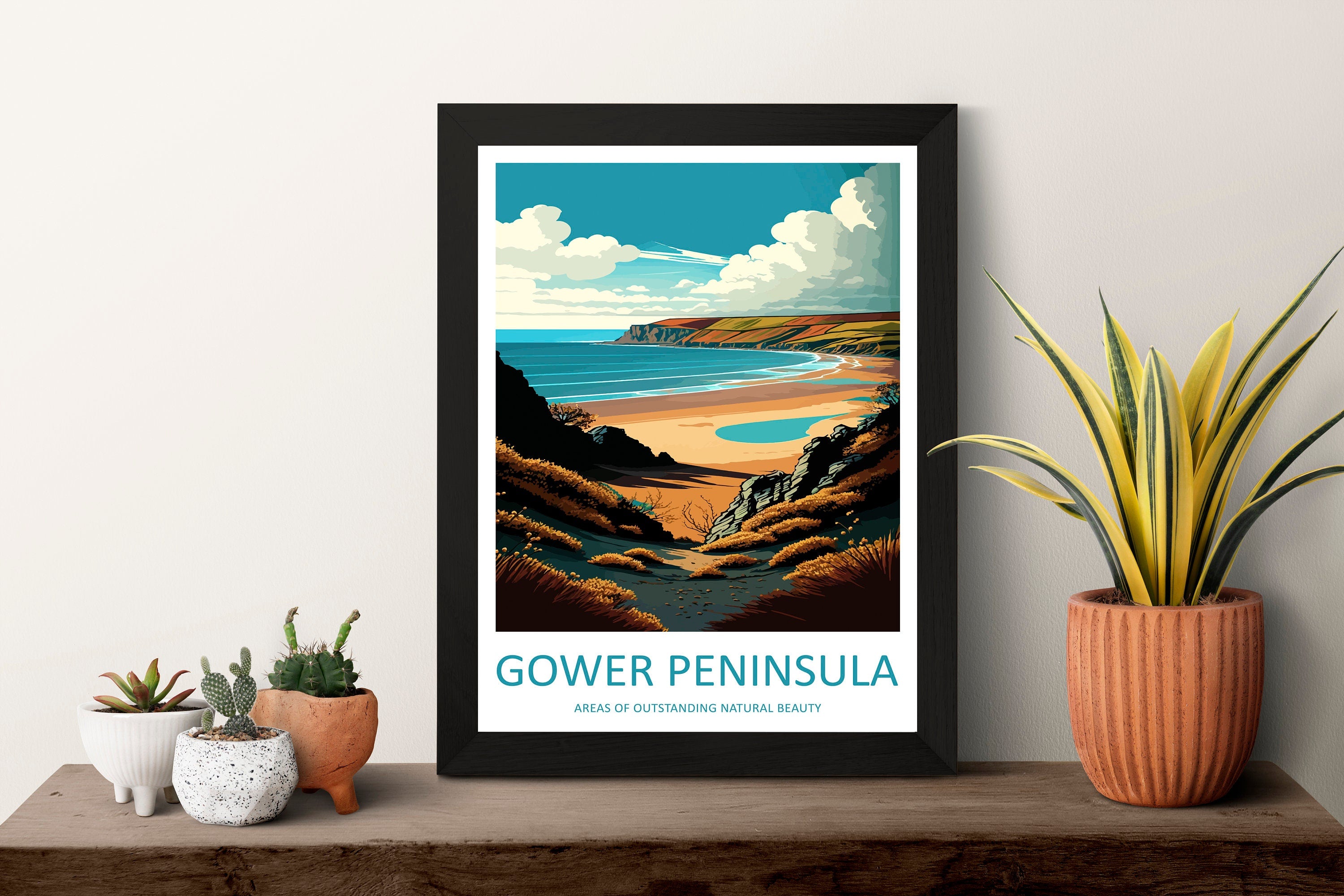 Gower Peninsula Travel Print