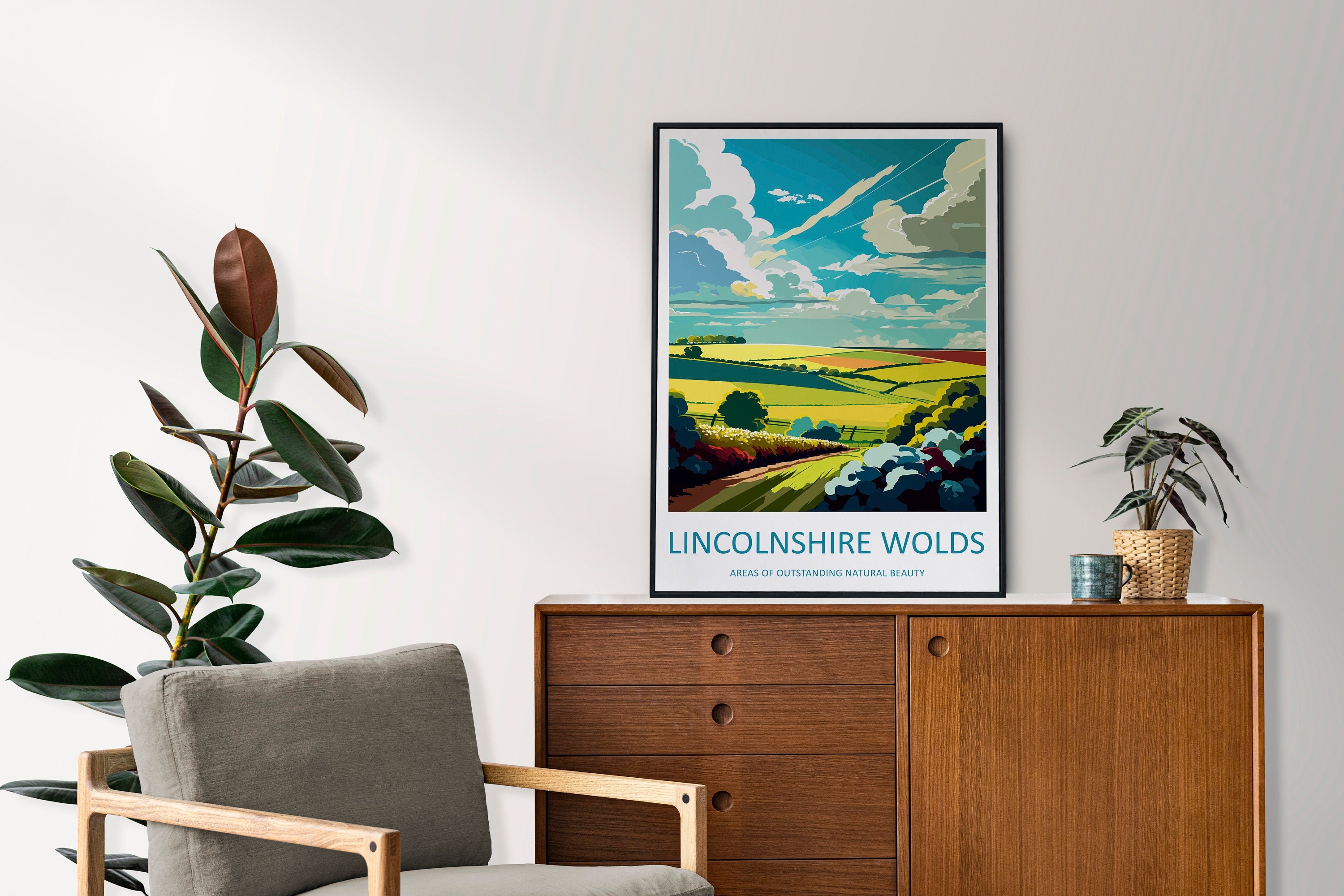 Lincolnshire Wolds Travel Print