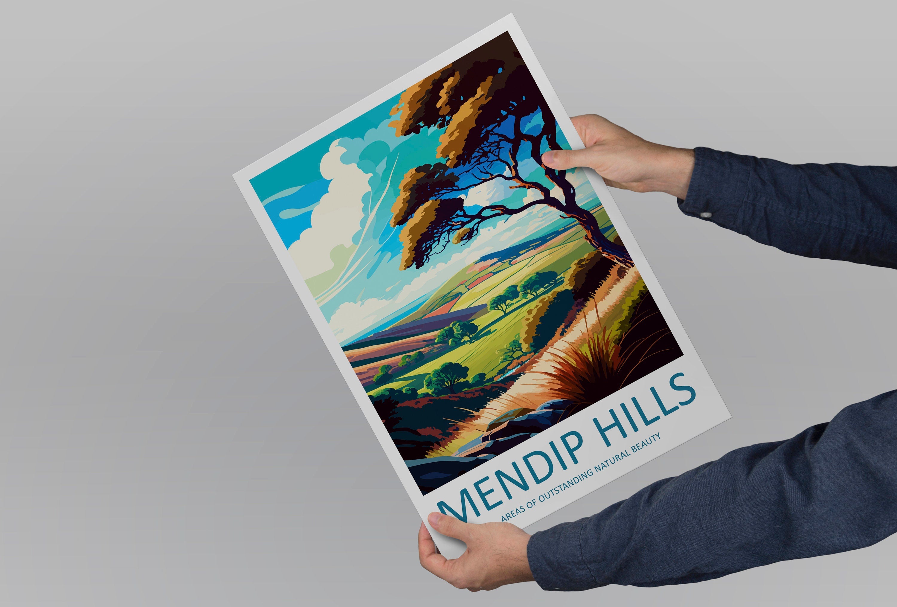 Mendip Hills Travel Print