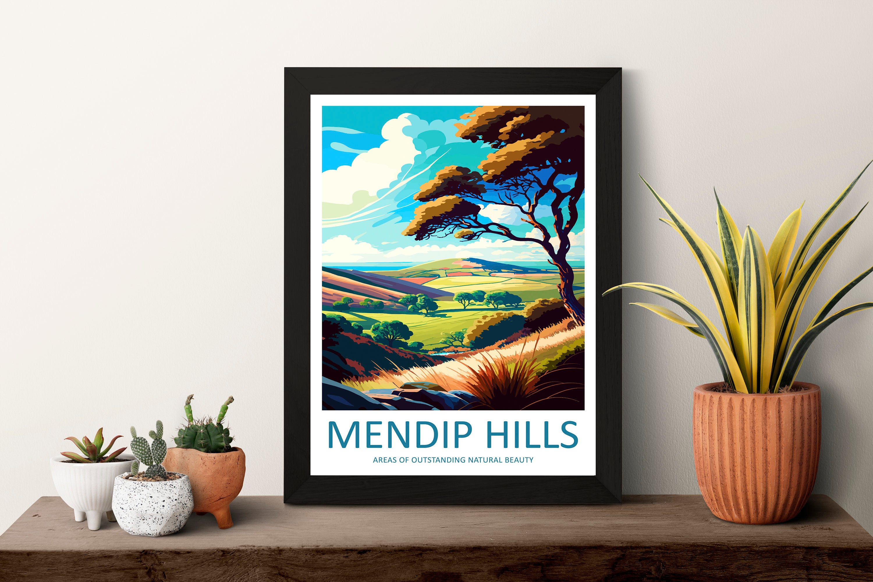 Mendip Hills Travel Print