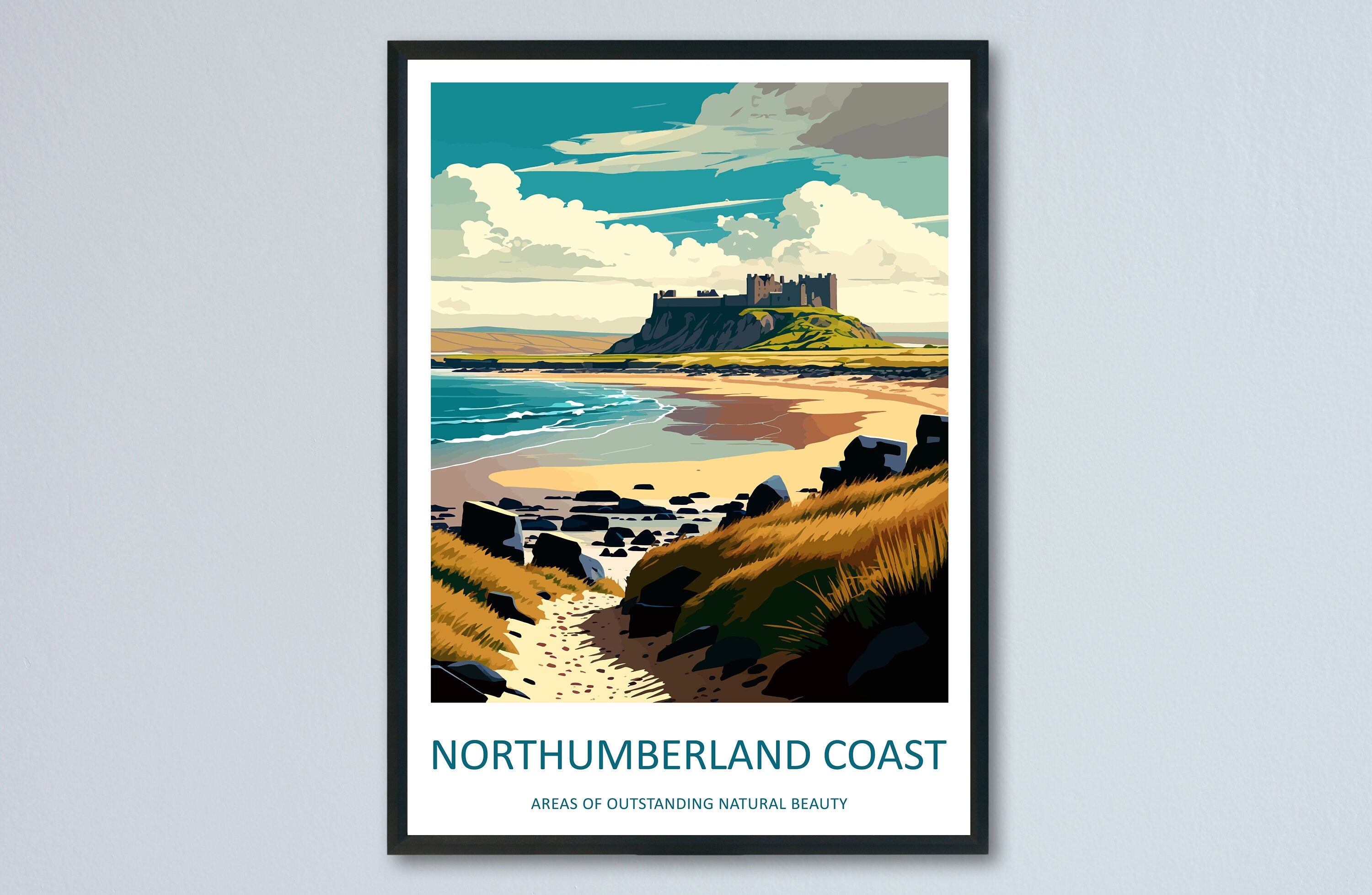 Northumberland Coast Travel Print