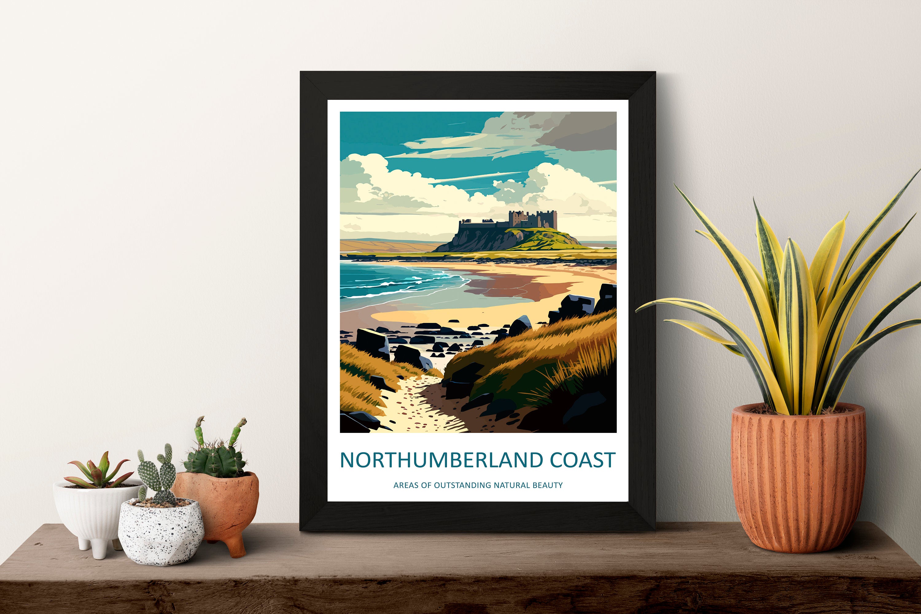 Northumberland Coast Travel Print