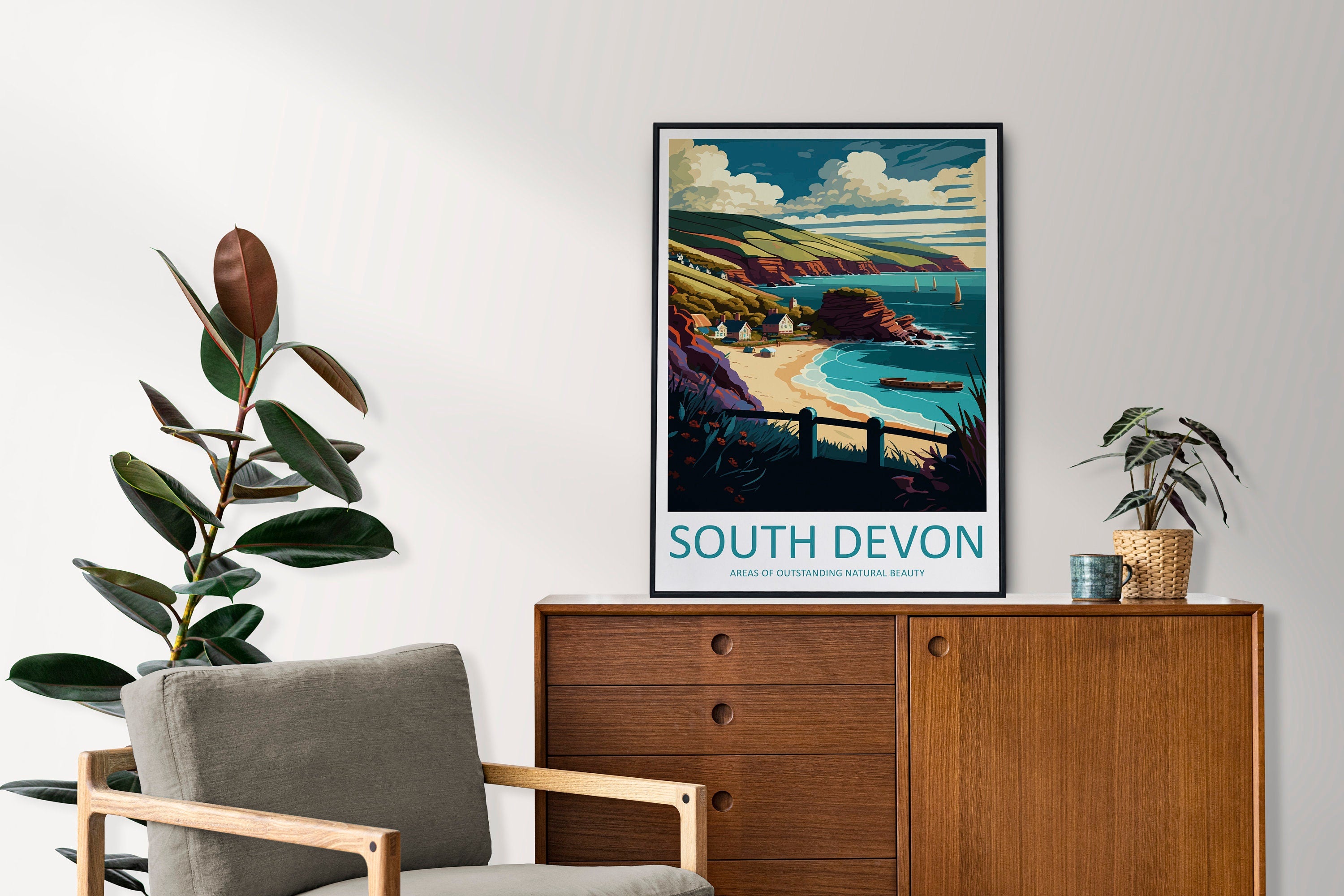 South Devon Travel Print