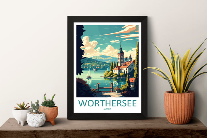 Worthersee Travel Print Wall Art Worthersee Wall Hanging Home Décor Worthersee Gift Art Lovers Austria Art Lover Gift Worthersee