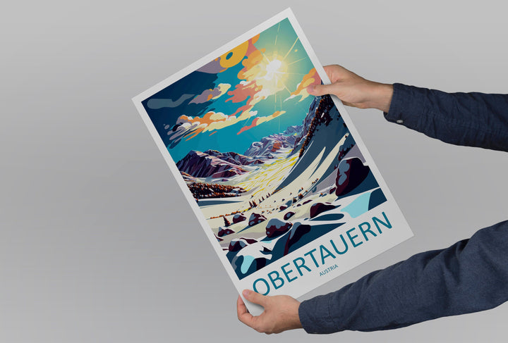 Obertauern Travel Print Wall Art Obertauern Wall Hanging Home Décor Obertauern Gift Art Lovers Austria Art Lover Gift Obertauern Travel Art