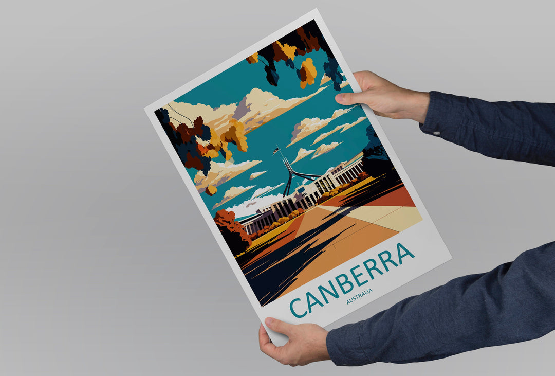 Canberra Travel Print Wall Art Canberra Wall Hanging Home Décor Canberra Gift Art Lovers Wall Art Australia Travel Print Canberra Art