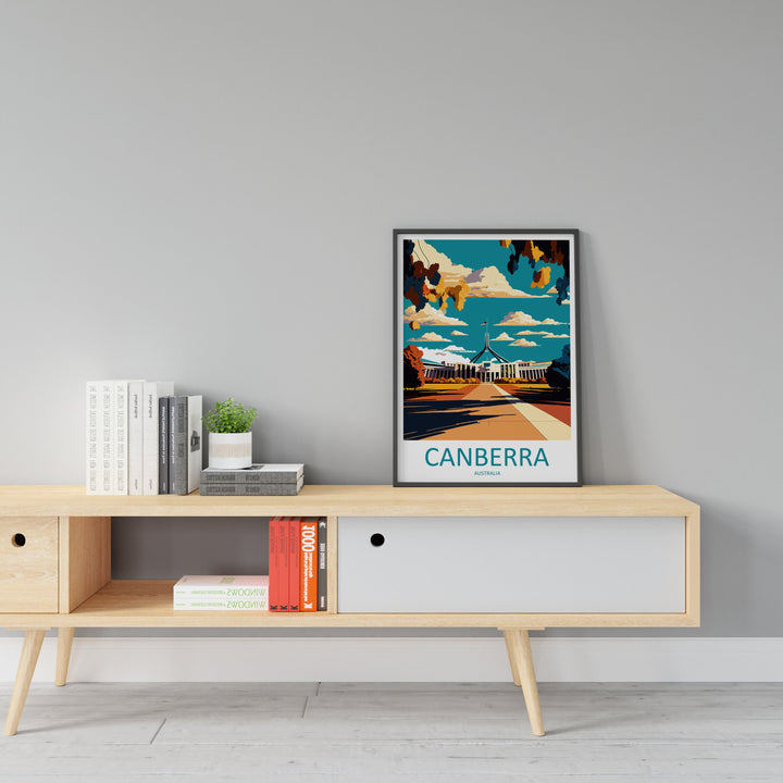 Canberra Travel Print Wall Art Canberra Wall Hanging Home Décor Canberra Gift Art Lovers Wall Art Australia Travel Print Canberra Art
