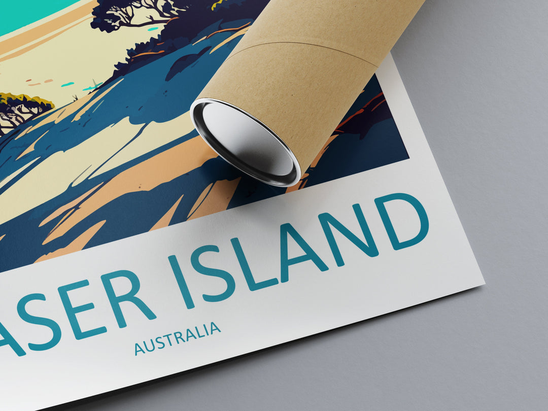 Fraser Island Travel Print Wall Art Fraser Island Wall Hanging Home Décor Fraser Island Gift Art Lovers Wall Art Australia Travel Print Art