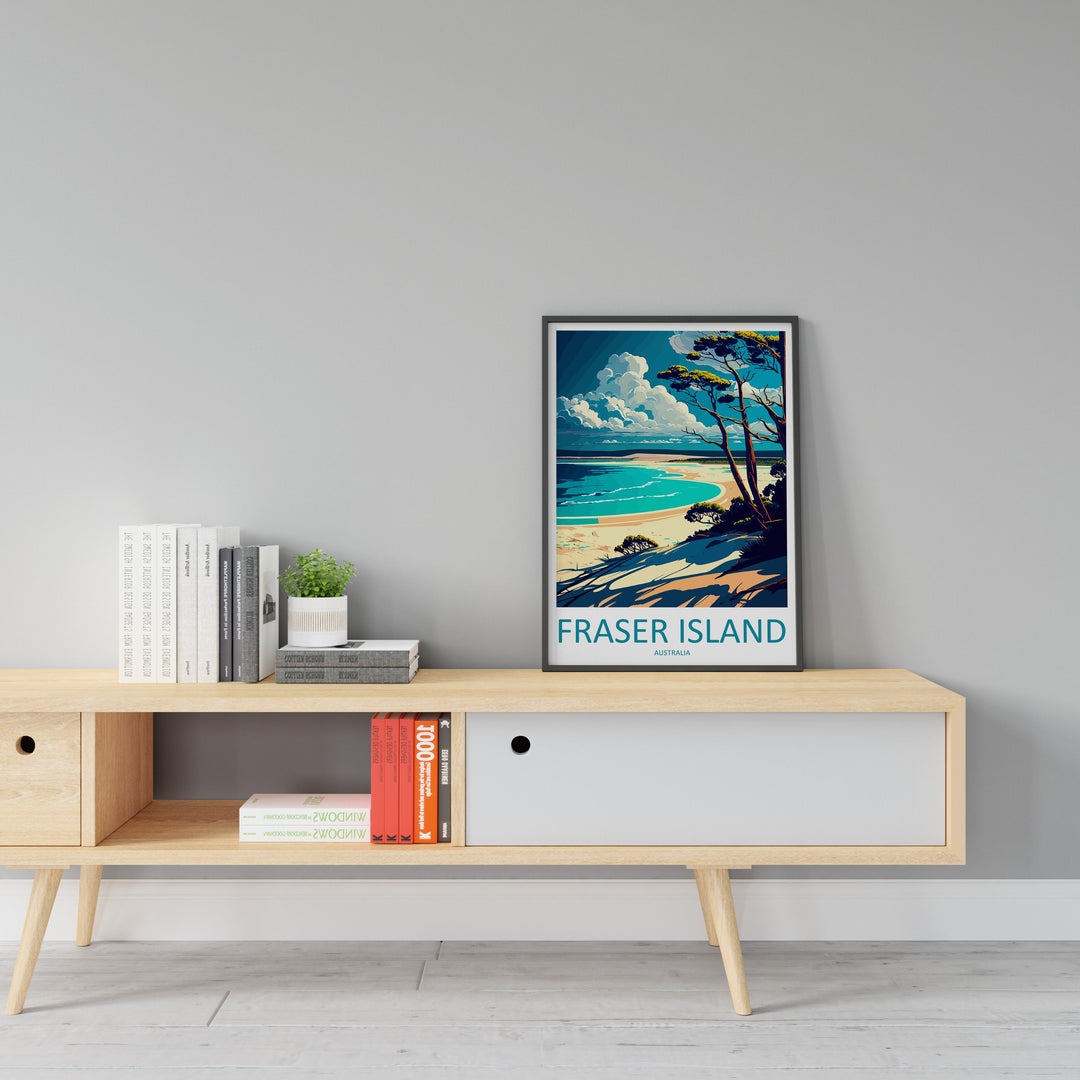 Fraser Island Travel Print Wall Art Fraser Island Wall Hanging Home Décor Fraser Island Gift Art Lovers Wall Art Australia Travel Print Art