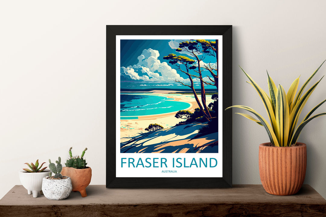 Fraser Island Travel Print Wall Art Fraser Island Wall Hanging Home Décor Fraser Island Gift Art Lovers Wall Art Australia Travel Print Art