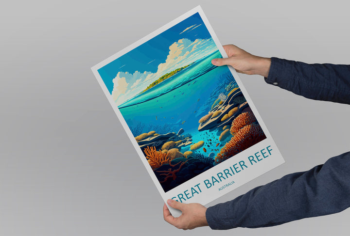 Great Barrier Reef Travel Print Wall Art Great Barrier Reef Wall Hanging Home Décor Great Barrier Reef Gift Art Lovers Wall Art Australia