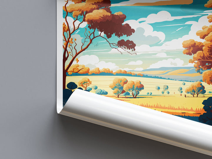 Hunter Valley Travel Print Wall Art Hunter Valley Wall Hanging Home Décor Hunter Valley Gift Art Lovers Wall Art Australia Travel Print