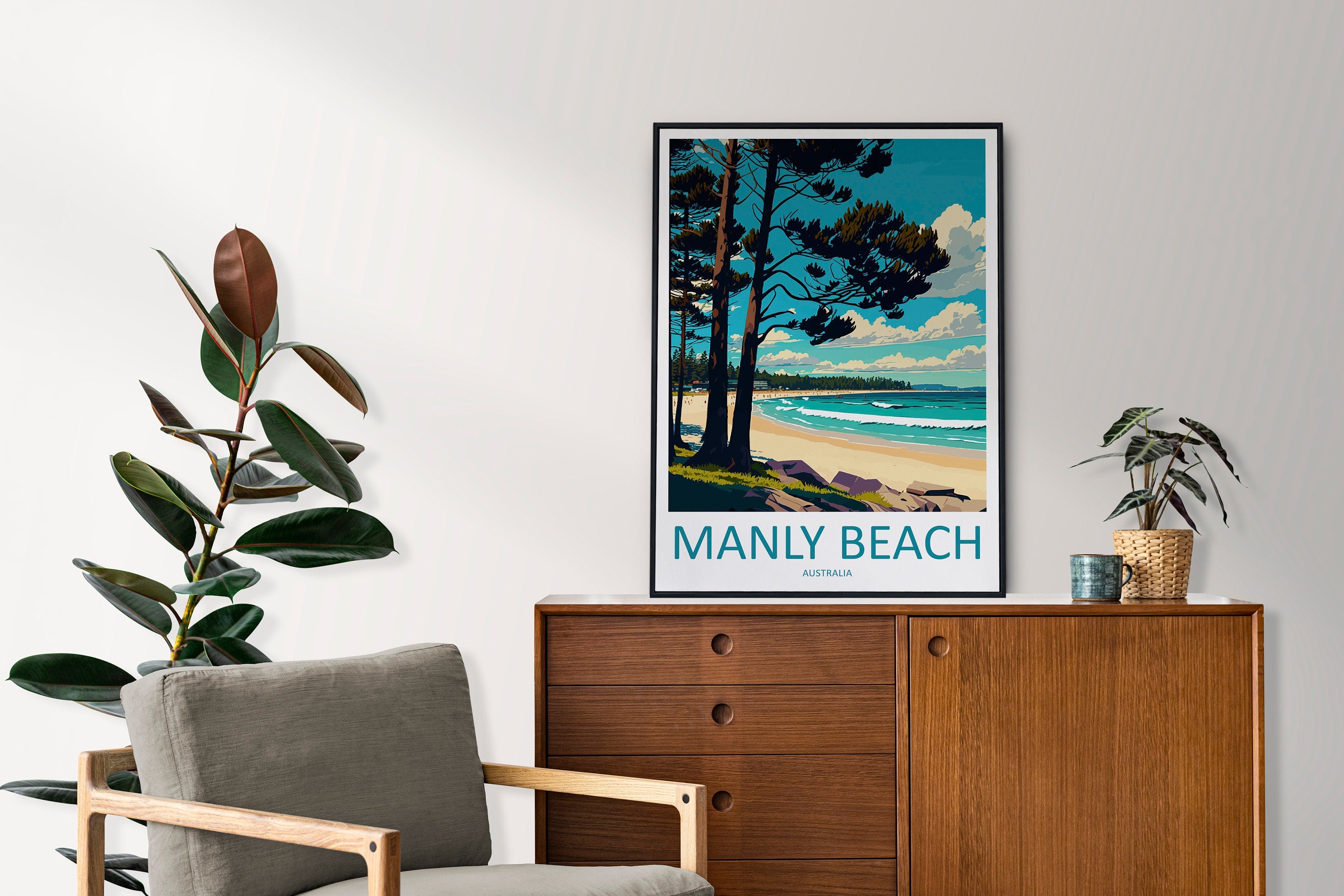 Manly Beach Travel Print