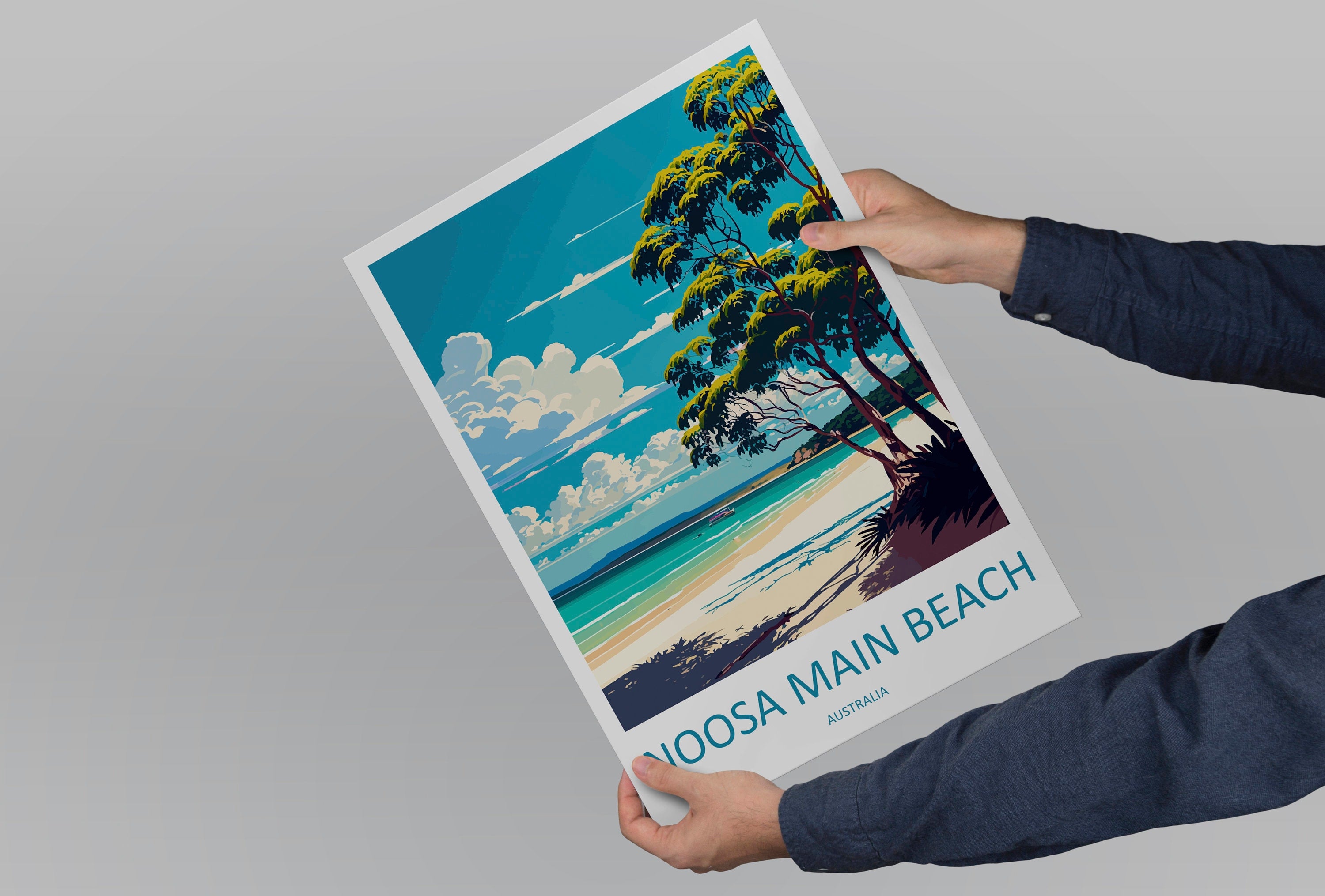 Noosa Main Beach Travel Print