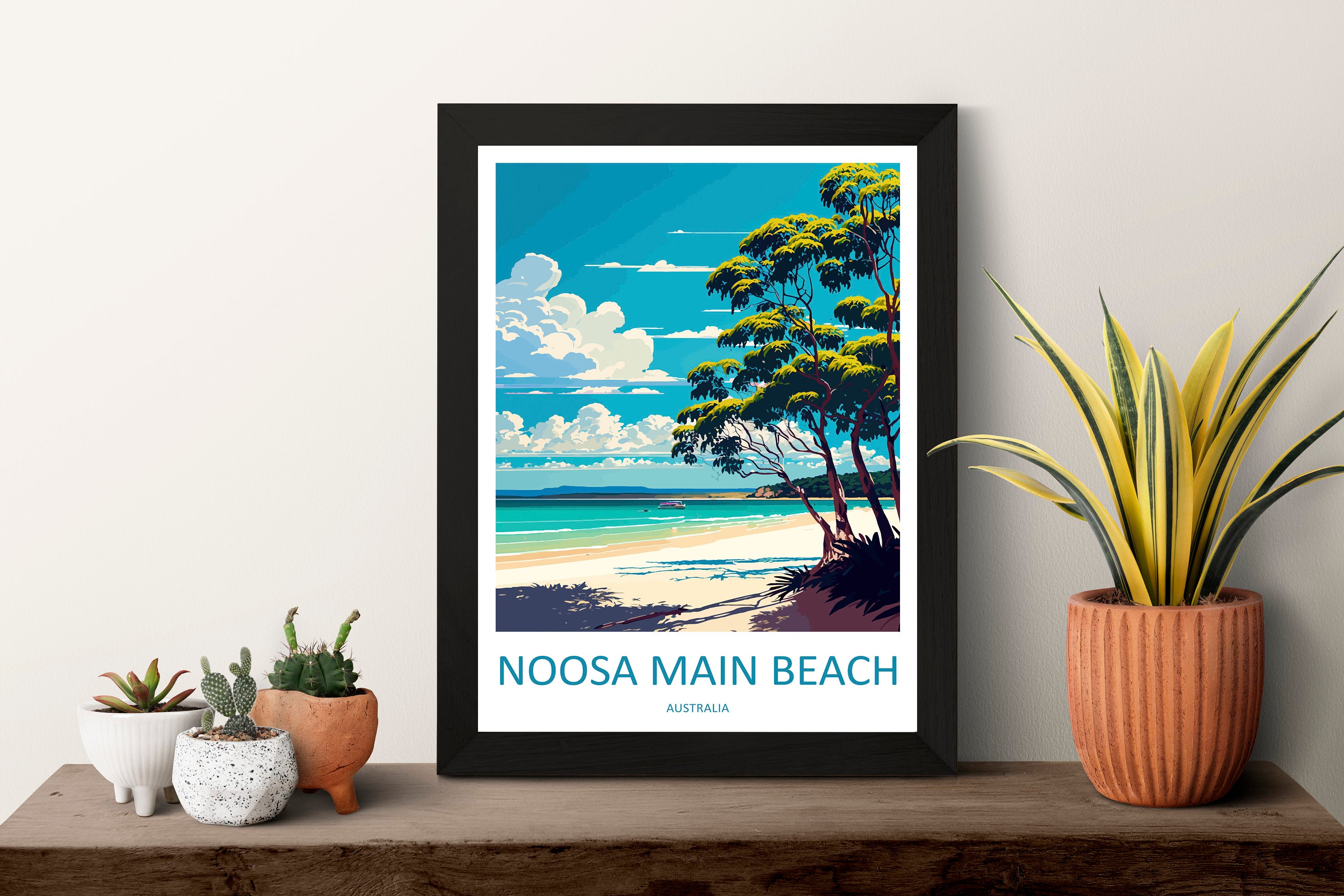 Noosa Main Beach Travel Print