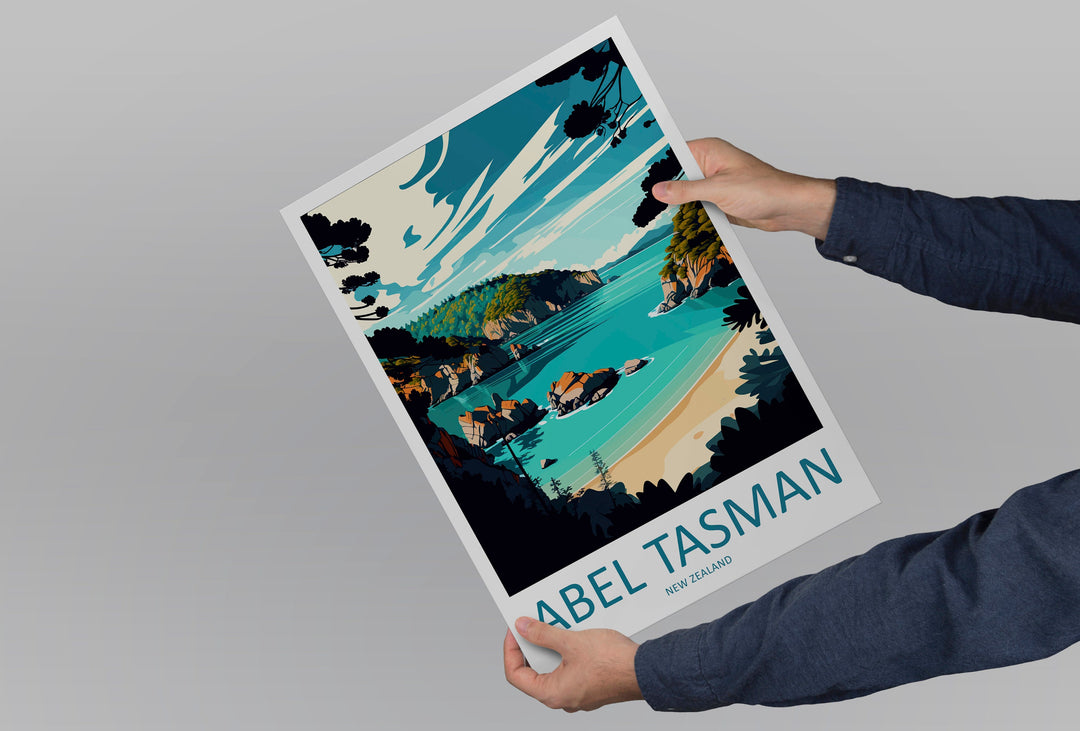 Abel Tasman Travel Print Wall Art Abel Tasman Wall Hanging Home Décor Abel Tasman Gift Art Lovers New Zealand Art Lover Gift Print Art