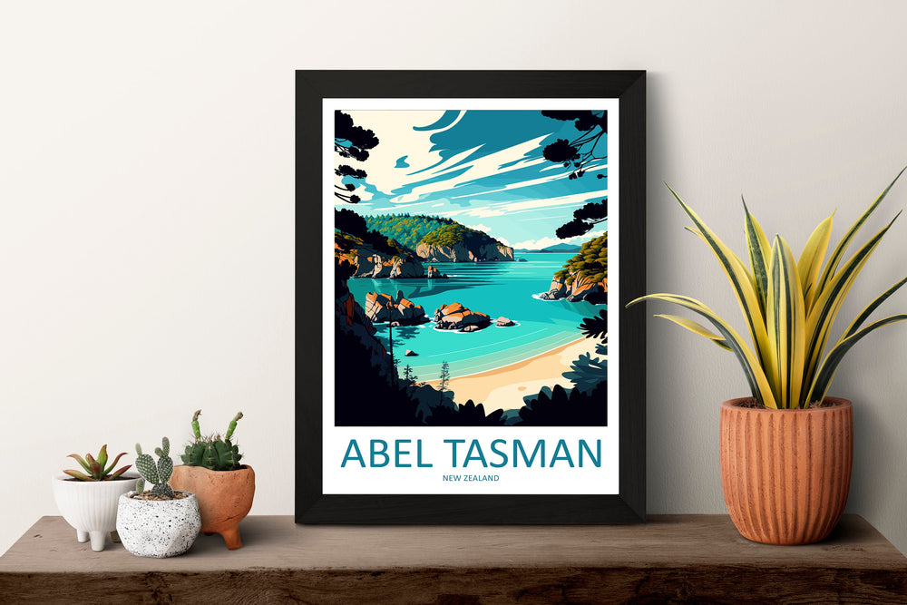 Abel Tasman Travel Print Wall Art Abel Tasman Wall Hanging Home Décor Abel Tasman Gift Art Lovers New Zealand Art Lover Gift Print Art