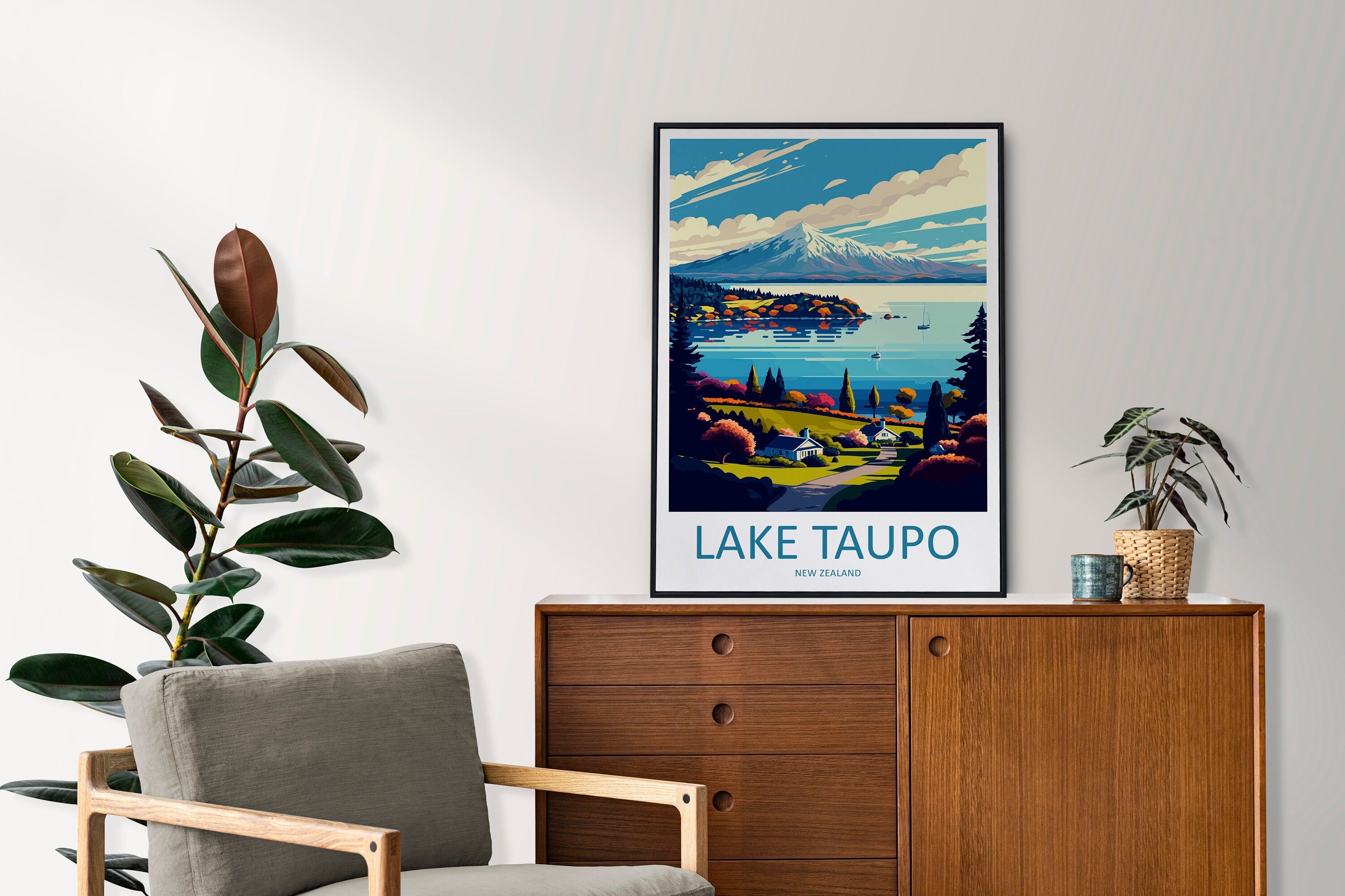 Lake Taupo Travel Print