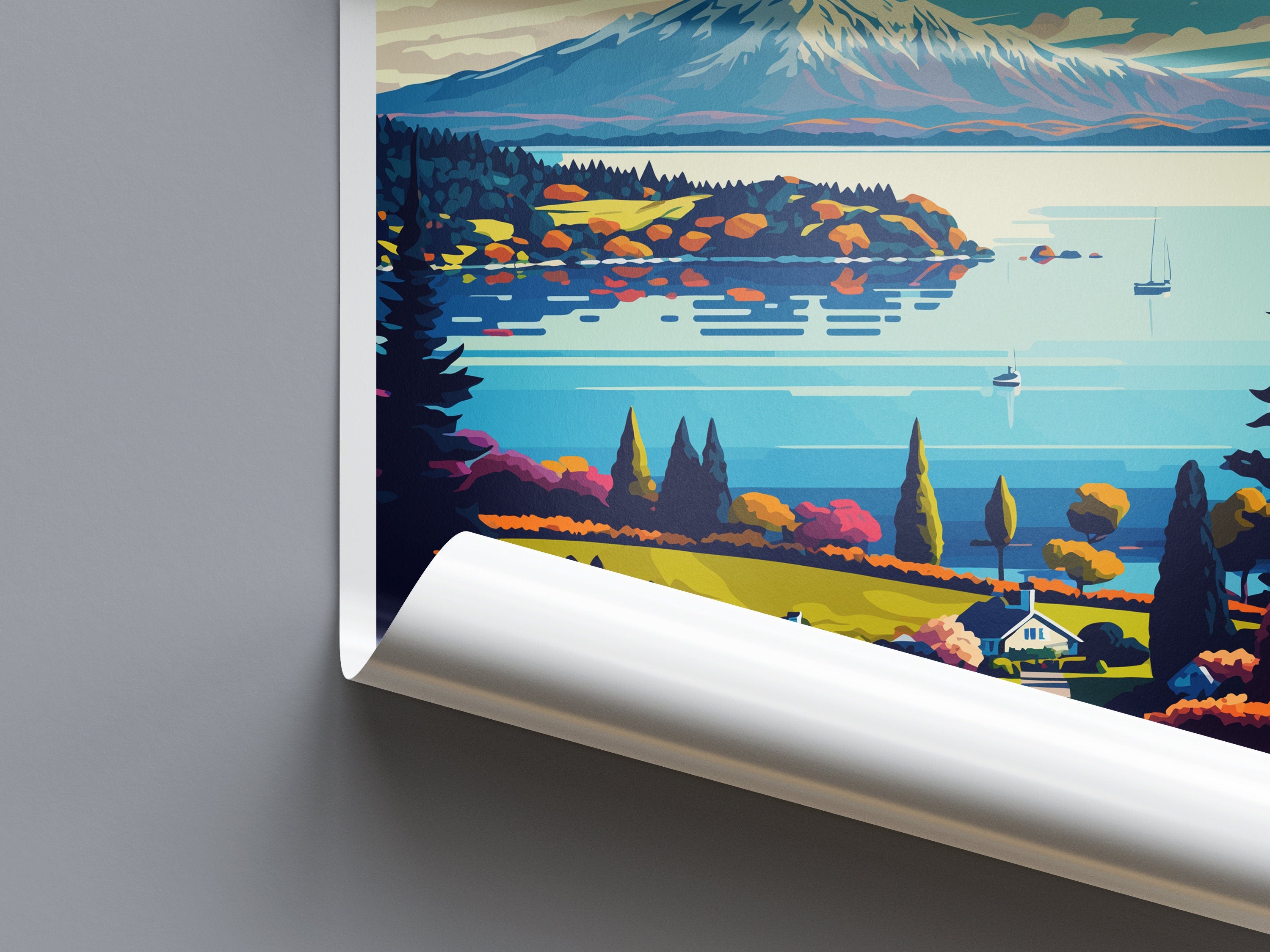 Lake Taupo Travel Print