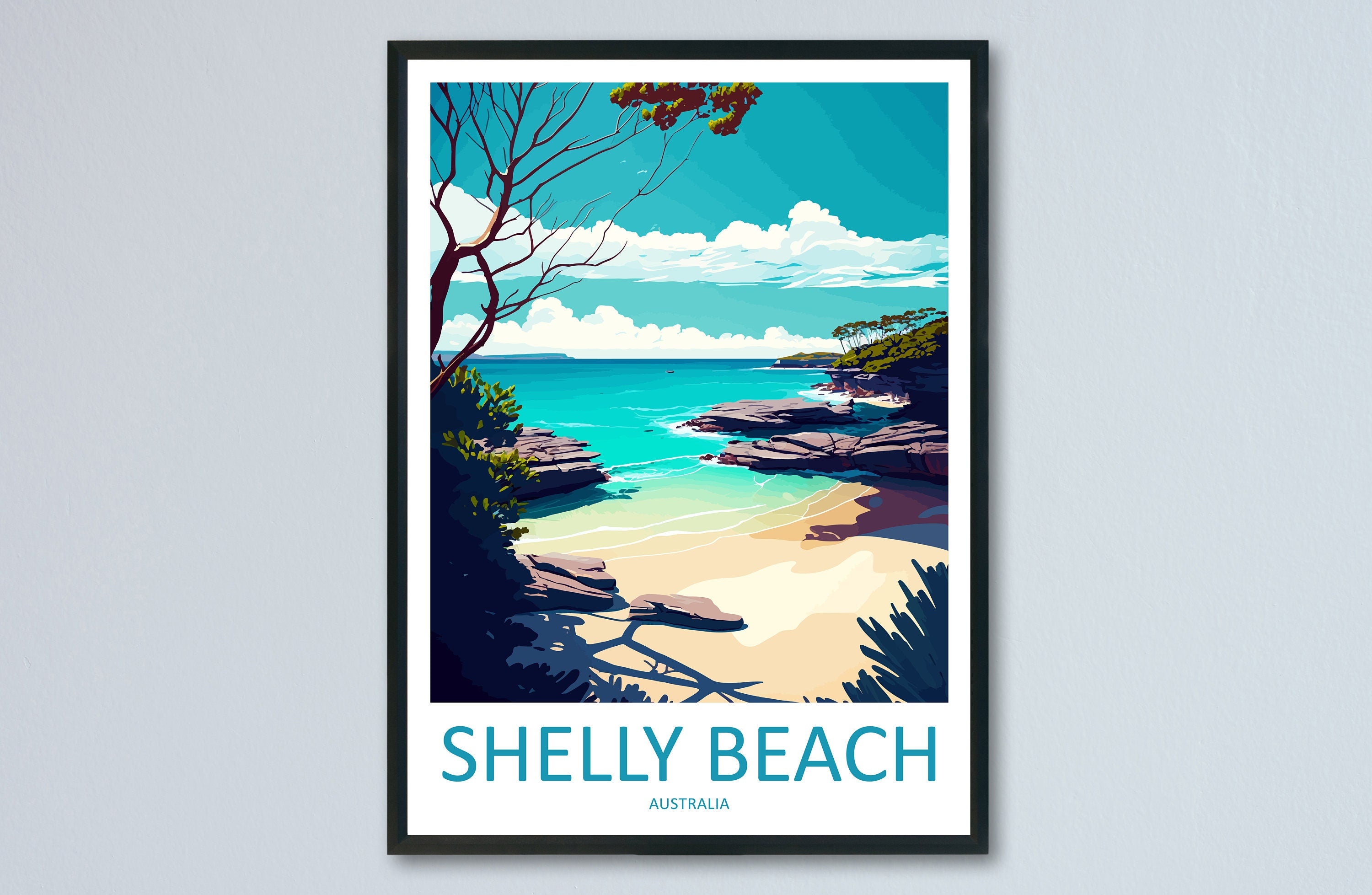 Shelly Beach Travel Print