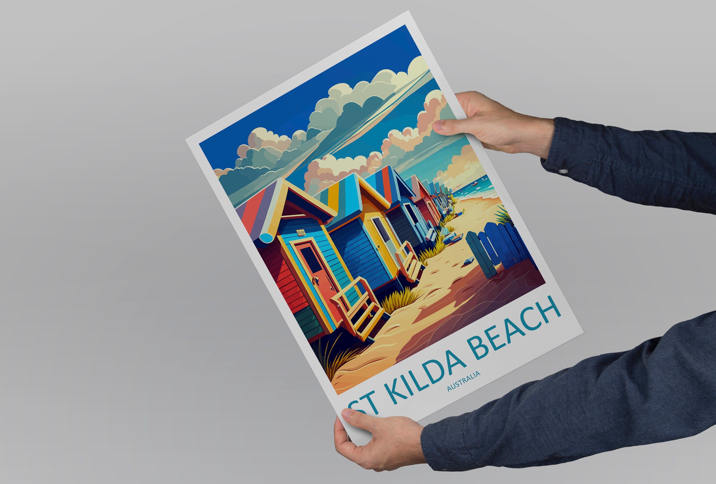 St Kilda Beach Travel Print