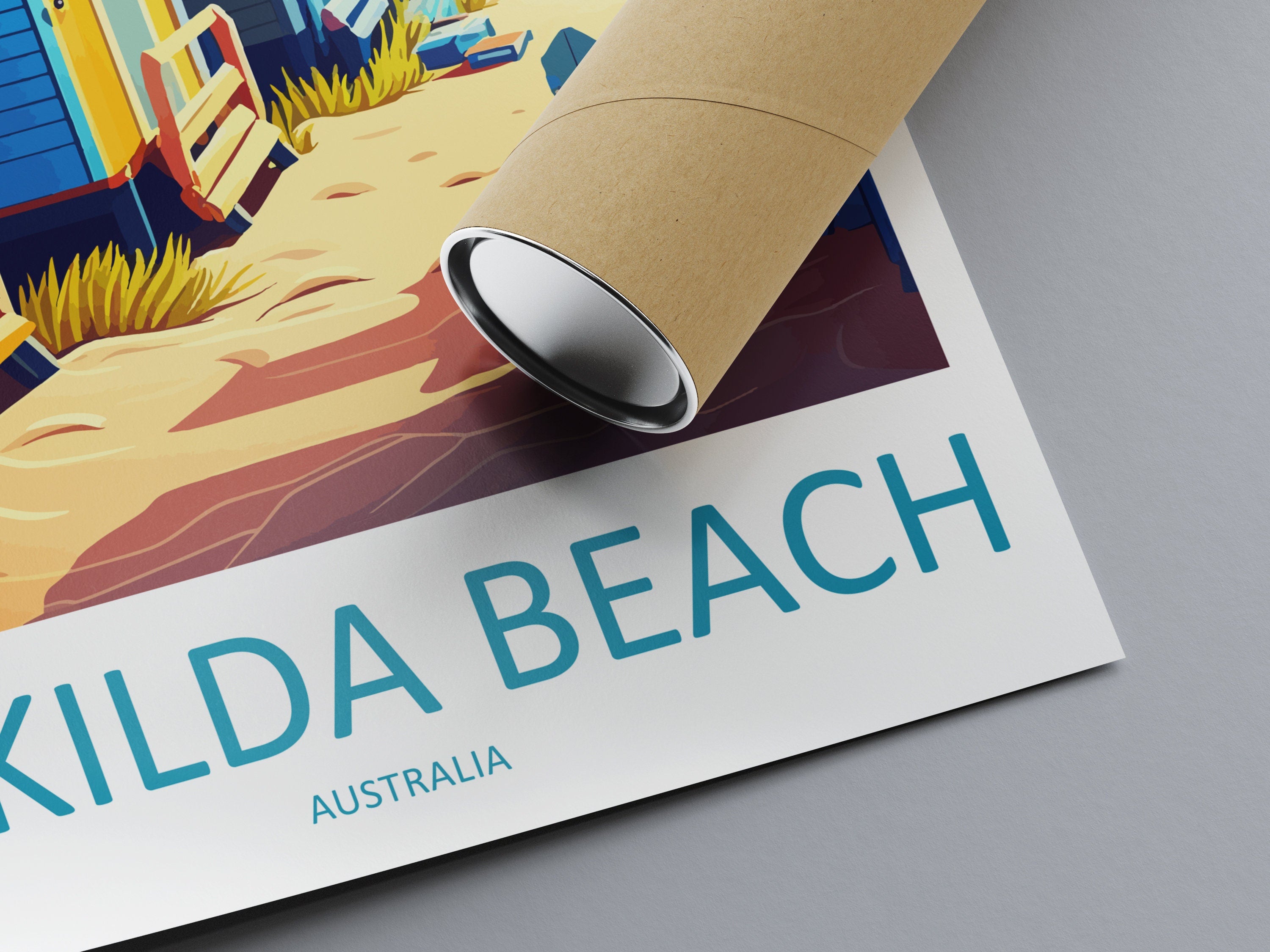 St Kilda Beach Travel Print