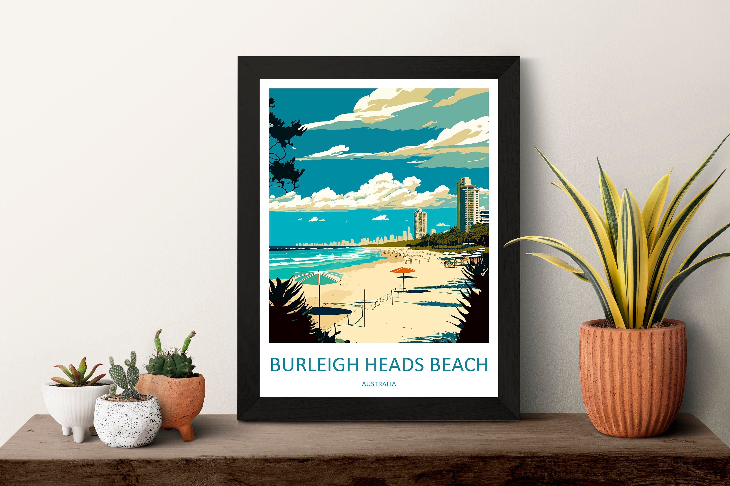 Burleigh Heads Beach Travel Print