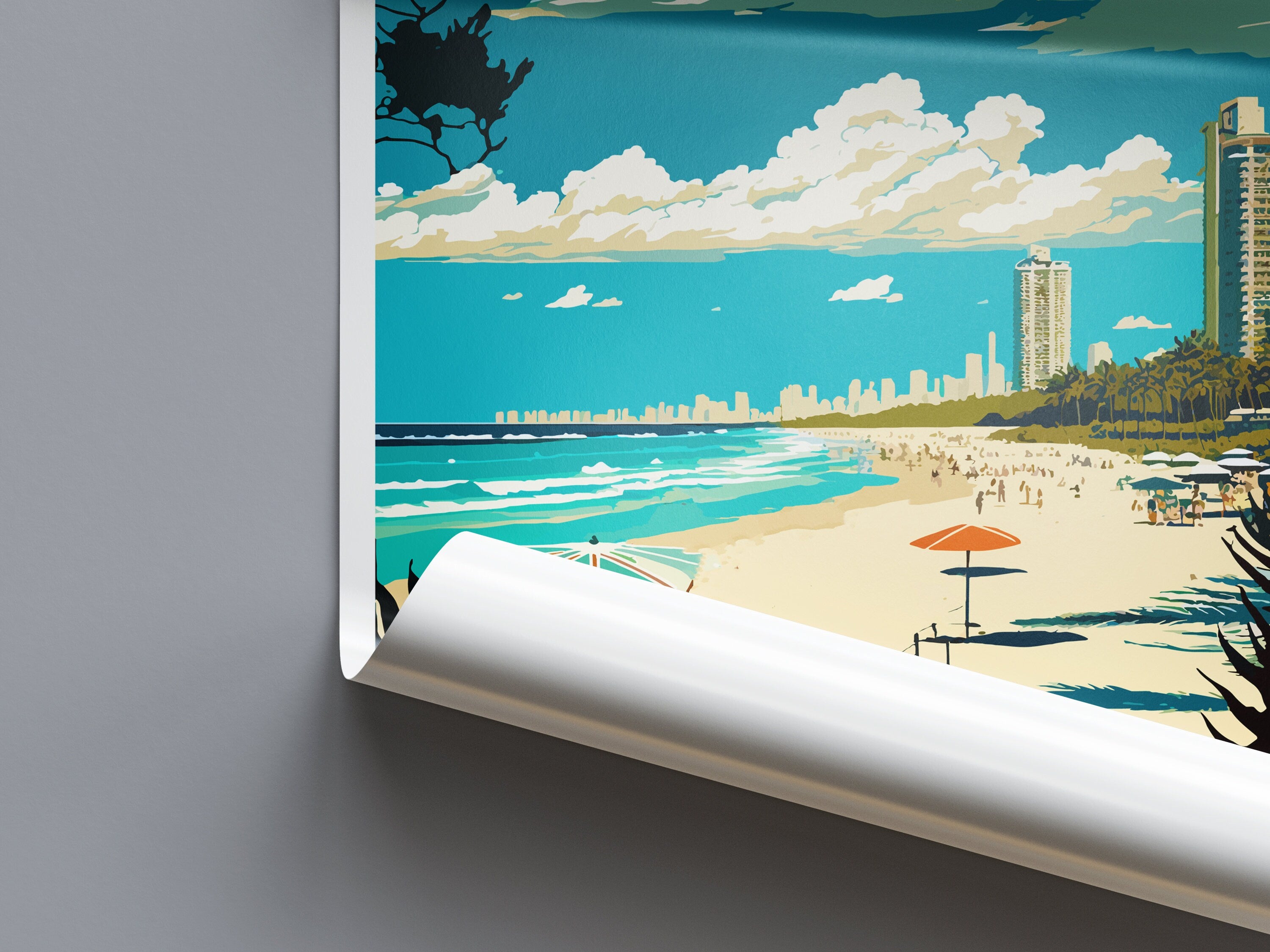 Burleigh Heads Beach Travel Print