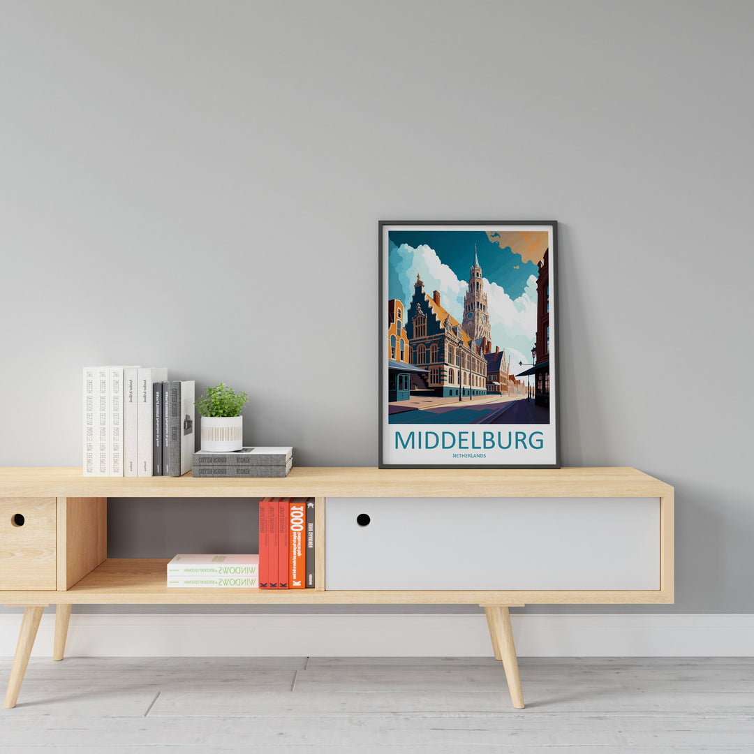 Middelburg Travel Print Wall Art Middelburg Wall Hanging Home Décor Middelburg Gift Art Lovers Netherlands Art Lover Gift Middelburg Art
