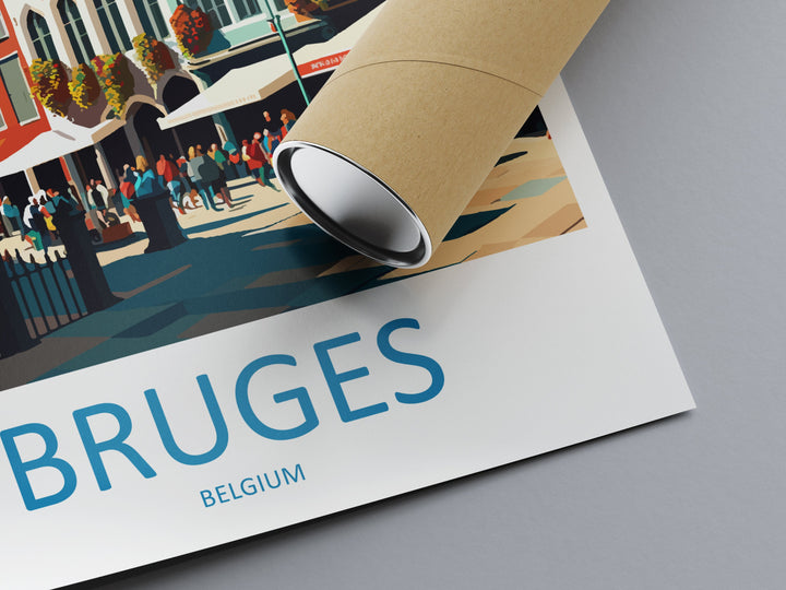 Bruges Travel Print Wall Art Bruges Wall Hanging Home Décor Bruges Gift Art Lovers Belgium Art Lover Gift Bruges Wall Décor