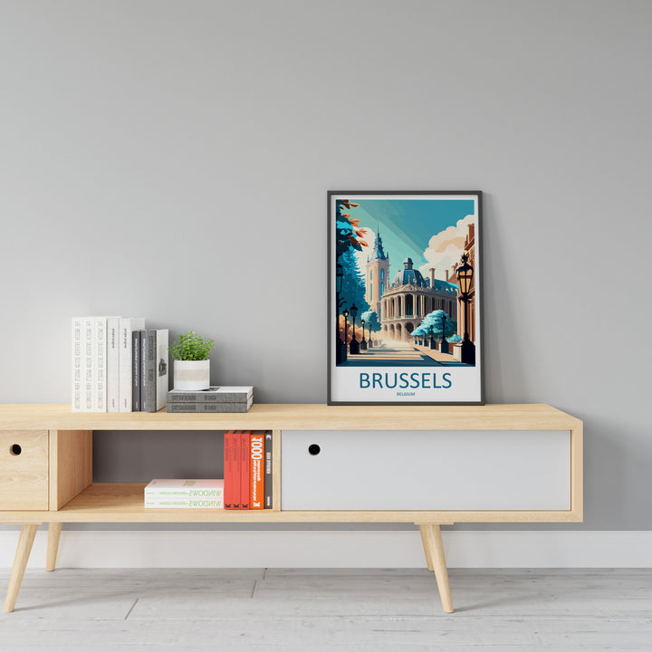 Brussels Travel Print Wall Art Brussels Wall Hanging Home Décor Brussels Gift Art Lovers Belgium Art Lover Gift Brussels Wall Décor