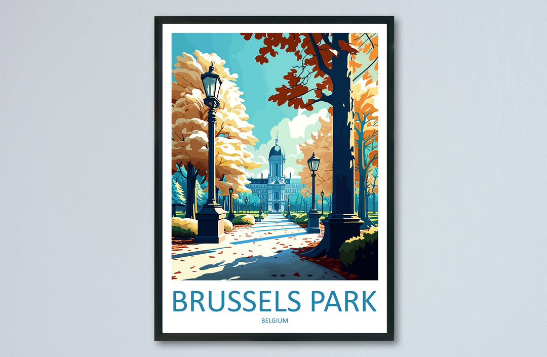 Brussels Park Travel Print Wall Art Brussels Park Wall Hanging Home Décor Brussels Park Gift Art Lovers Belgium Art Lover Gift Brussels Park