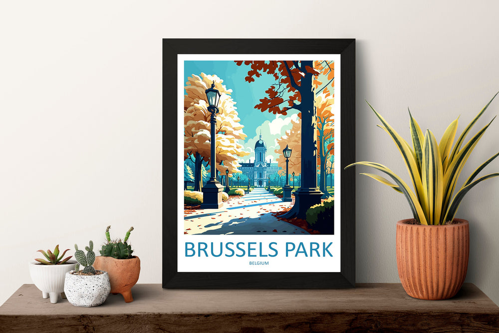 Brussels Park Travel Print Wall Art Brussels Park Wall Hanging Home Décor Brussels Park Gift Art Lovers Belgium Art Lover Gift Brussels Park