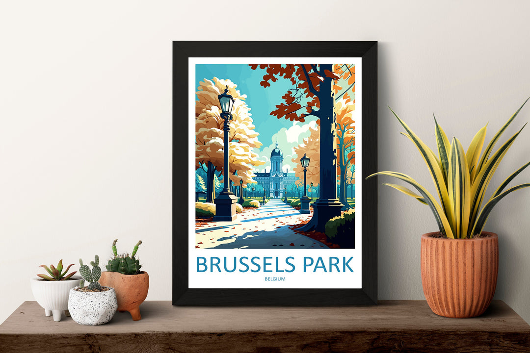 Brussels Park Travel Print Wall Art Brussels Park Wall Hanging Home Décor Brussels Park Gift Art Lovers Belgium Art Lover Gift Brussels Park