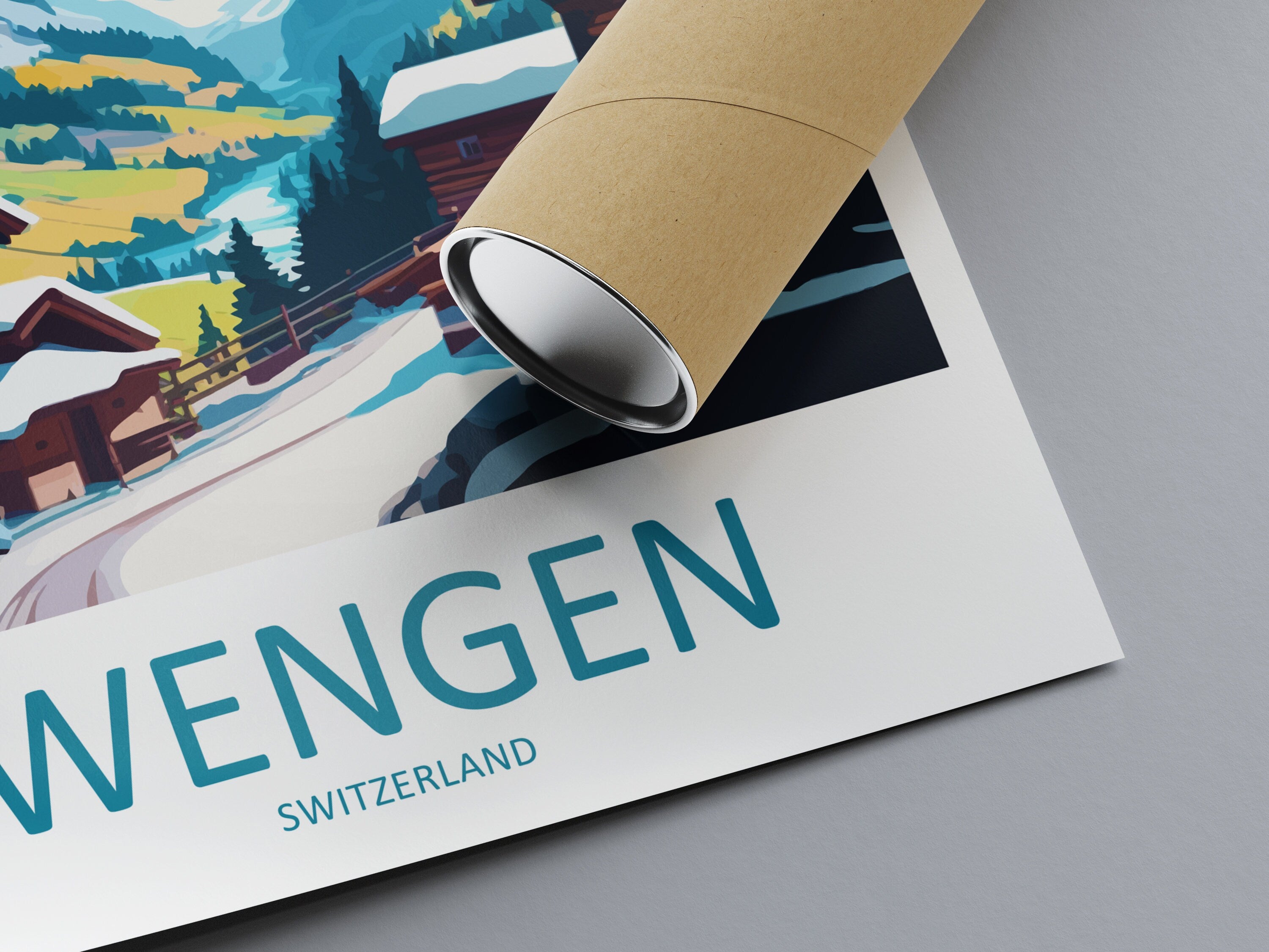 Wengen Travel Print