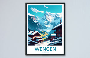 Wengen Travel Print