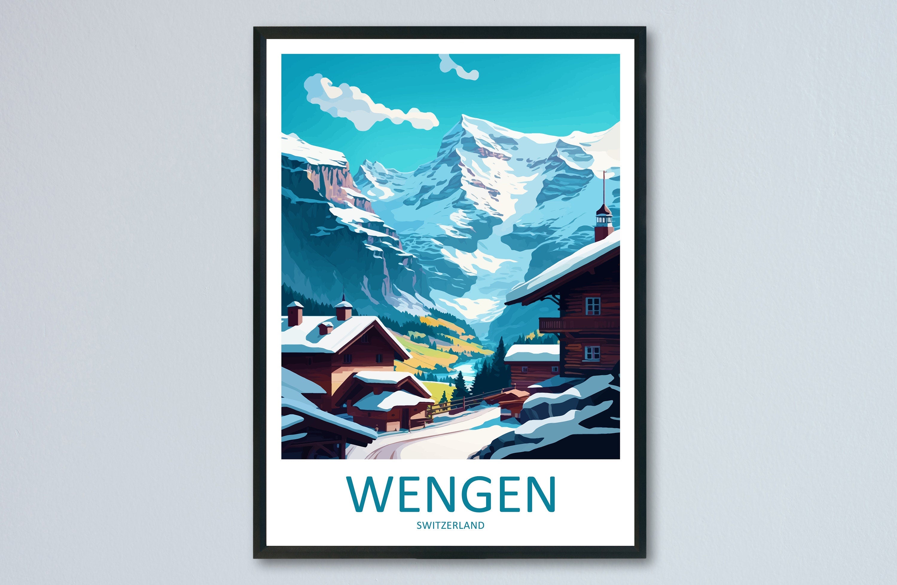 Wengen Travel Print