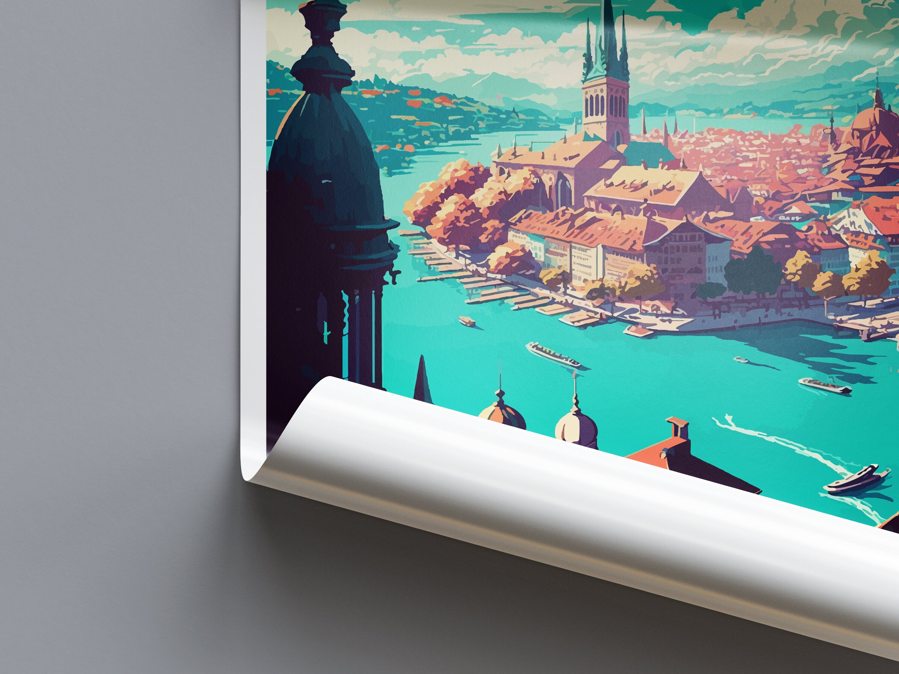 Zurich Travel Print