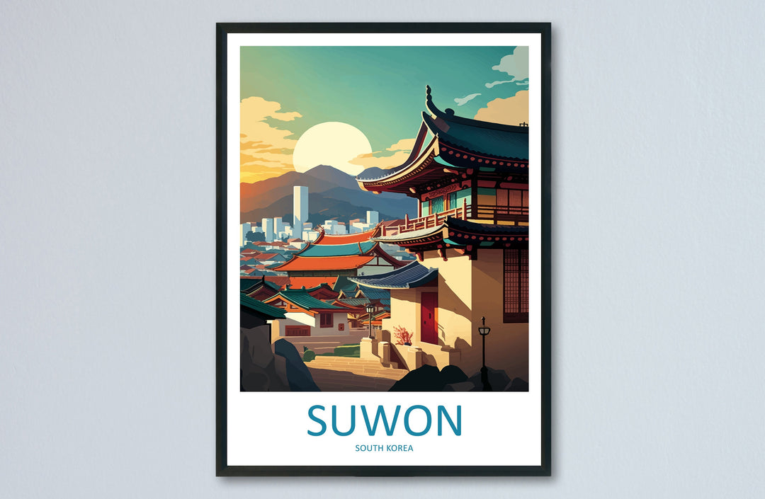 Suwon Travel Print Wall Art Suwon Wall Hanging Home Décor Suwon Gift Art Lovers South Korea Art Lover Gift Suwon Wall Décor
