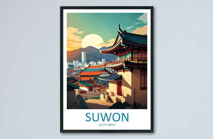 Suwon Travel Print Wall Art Suwon Wall Hanging Home Décor Suwon Gift Art Lovers South Korea Art Lover Gift Suwon Wall Décor