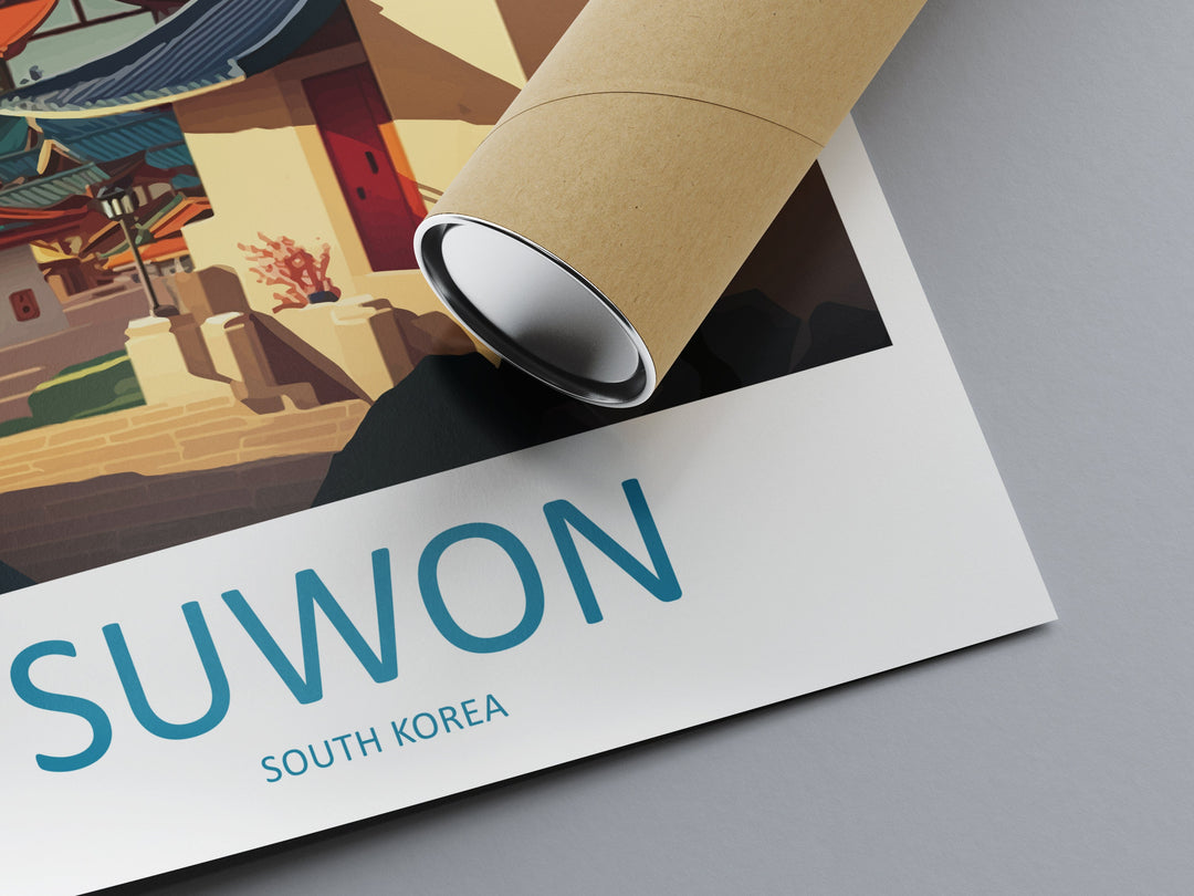 Suwon Travel Print Wall Art Suwon Wall Hanging Home Décor Suwon Gift Art Lovers South Korea Art Lover Gift Suwon Wall Décor