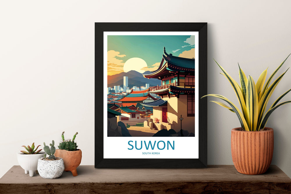 Suwon Travel Print Wall Art Suwon Wall Hanging Home Décor Suwon Gift Art Lovers South Korea Art Lover Gift Suwon Wall Décor