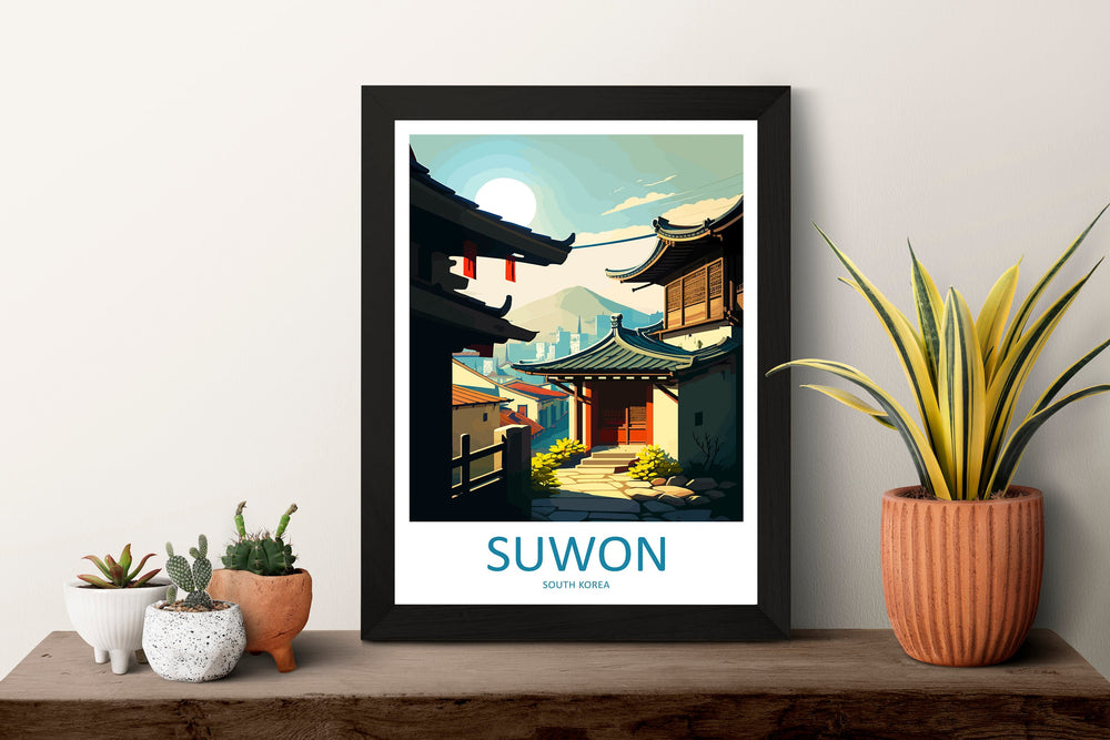 Suwon Travel Print Wall Art Suwon Wall Hanging Home Décor Suwon Gift Art Lovers South Korea Art Lover Gift Suwon Wall Décor