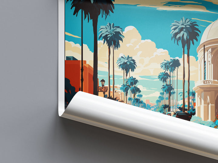 Beverly Hills Travel Print Wall Art Beverly Hills Wall Hanging Home Décor Beverly Hills Gift Art Lovers California Lover Gift Beverly Hills