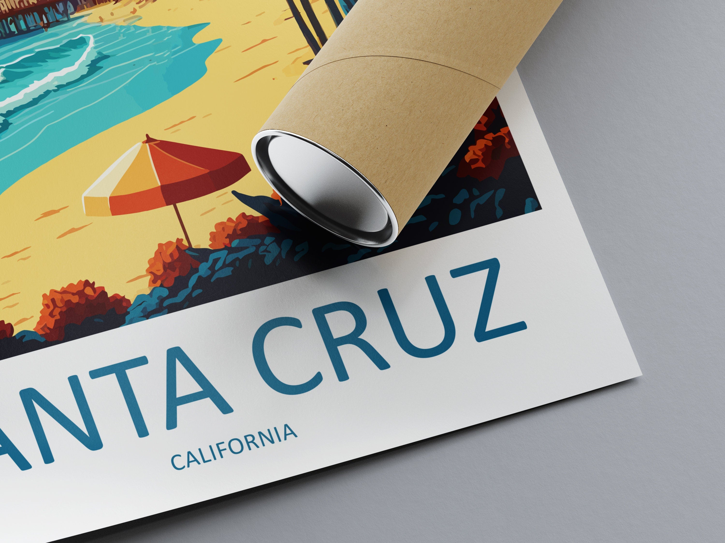 Santa Cruz Travel Print