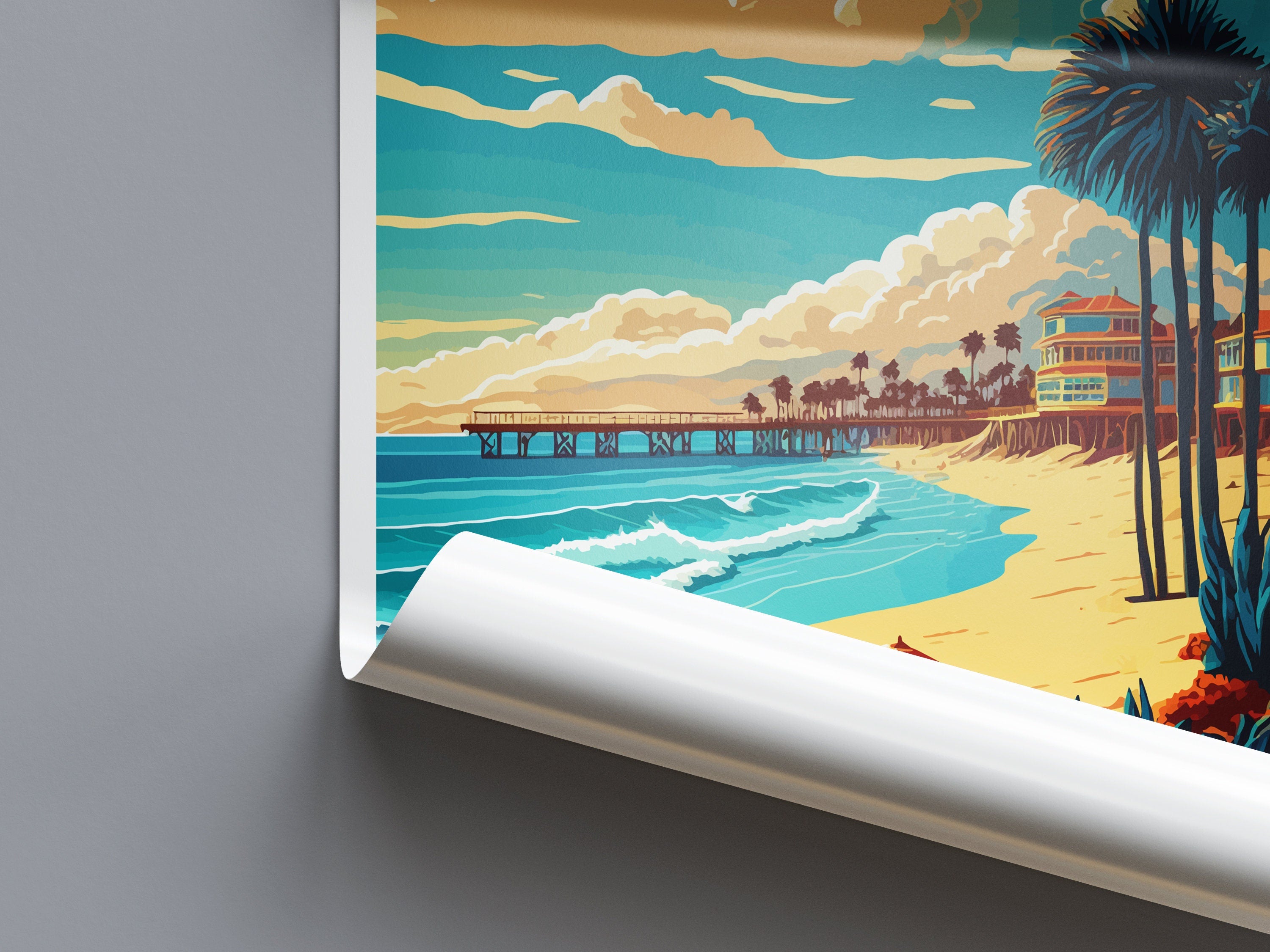 Santa Cruz Travel Print